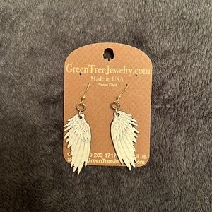 Wooden Wing Earrings